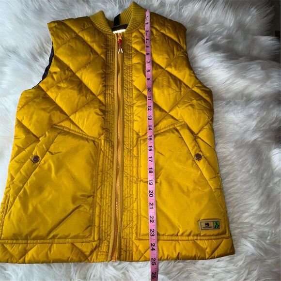 Scotch & Soda Unisex Quilted Body warmer Bomber Collar Vest Yellow / Gold Size S - Picture 12 of 13